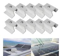 Morsetto centrale per pannello solare fotovoltaico in lega di alluminio da 3 5 mm per telaio per altezze 2550 mm, fornisce un fissaggio stabile e mantiene il corretto orientamento del modulo (50 mm)