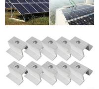 Morsetto centrale solare in lega di alluminio da 3 5 mm per pannelli fotovoltaici per altezza 2550 mm e design leggero, garantisce il corretto allineamento del modulo, confezione da 10 (50 mm)