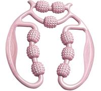 Morsetto Circolare For Gambe A 9 Ruote, Rullo For Morsetto Circolare For Gambe A Nove Ruote, Rilassante Muscolare For Gambe, Collo, Mano E Braccio A 360 Gradi(Pink)