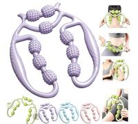 Morsetto circolare per gambe, 360 gradi, 9 ruote, strumento di massaggio per donne e uomini, sollievo dal dolore muscolare, rullo massaggiante multiuso, morsetto per gambe circolari per polso, mano