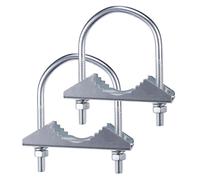 Morsetto clip a forma di U bulloni a U tono argento per albero/tubo/tubi/palo re