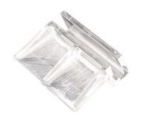 Morsetto clip staffa copertura vetro 16pz materiale acrilico colore trasparente