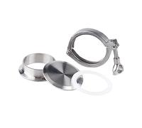 Morsetto con cappuccio terminale saldato, Kit raccordi Tri Clamp in acciaio inossidabile Φ12,7-Φ219 4 pezzi(Φ63 Chuck 77.5)