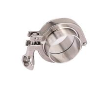 Morsetto con cappuccio terminale saldato, Set di morsetti a tre vie in acciaio inossidabile 304 da 51 mm, ghiera di saldatura, tappo terminale, guarnizione in silicone, 4 pezzi