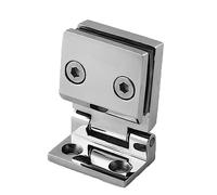 Morsetto da bagno Cerniere a perno senza telaio in acciaio inossidabile for porte in vetro robuste e durevoli Cerniera in facile installare