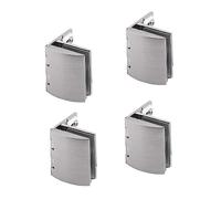 Morsetto da bagno in acciaio inossidabile 4 pezzi regolabile 5-8 mm, cerniera a clip for porta in vetro dell'armadietto, armadietto del vino in, dell'armadio, in montata a parete