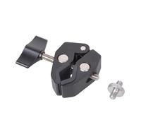 Morsetto da studio in alluminio con doppia dimensione della vite per montaggio apparecchiature illuminazione fotografica Supporto per microfono DSLR