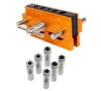 Morsetto di centraggio, set di tasselli | Stampo per tasselli in legno ampliato, stampo per tasselli in legno, strumento elettrico, guida per trapano con larghezza regolabile per la lavorazione del