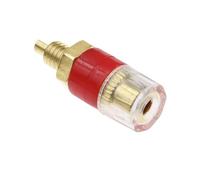 Morsetto di collegamento in cristallo ottone alta qualità, presa a banana da 4 mm for amplificatore e connettore terminale for altoparlante(Small Red,6PCS)