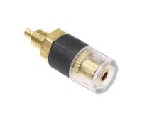 Morsetto di collegamento in cristallo ottone alta qualità, presa a banana da 4 mm for amplificatore e connettore terminale for altoparlante(Small Black,2PCS)