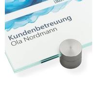 Morsetto di fissaggio per quadri e specchi, set da 2 pezzi, morsetti in vetro, supporto per piastra in acciaio inox per pannelli di spessore 6, 8, 10 mm, Ø 30 mm (6 mm (Ø 30 mm)