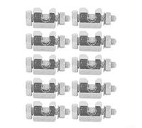 Morsetto di messa a terra solare 10PC rame stagnato PV Earth Clip | Nucleo in rame stagnato, alta conducibilità, anti-, previene lo scarico statico, protegge i moduli fotovoltaici