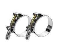 Morsetto di scarico da 4 pezzi in acciaio inossidabile 304 con bullone a T, tubo flessibile 0,75"/28-34 mm, regolabile for saldatura metalli, for autoveicoli(4pcs 77-85mm)