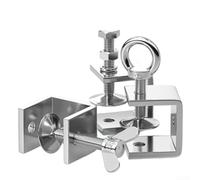 Morsetto di tipo C, in acciaio inox, per sollevamento ad anello, resistente per la lavorazione dei metalli, pulsante a vite regolabile, dispositivo di tenuta per carpenteria fai da te (120 mm-A)