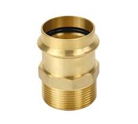 Morsetto doppio in ottone da 54 mm x 2" con filettatura esterna Morsetto a V diretto Giunto idraulico con filettatura esterna