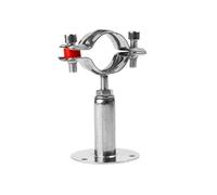 Morsetto fisso in acciaio inox 304, barra filettata M8, staffa for tubo del gas con vite, regolazione dell'altezza del morsetto telescopico for tubi, 50-100 mm(Inside diameter 48mm*51mm)