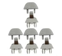Morsetto fisso per aletta parasole, 4 pezzi, per Passat per Polo per veicoli Skoda, numero OEM 6R0857561, facile sostituzione (grigio)