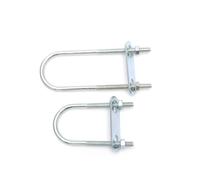 Morsetto for bullone a forma di U zincato allungato Morsetto for tubo a forma di U con vite a forma di U Per Automobili, Edilizia(M8x27x59mm 2set)