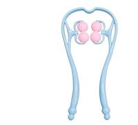 Morsetto for massaggio cervicale manuale Morsetto portatile for collo Spalla Massaggiatore cervicale Rullo for impastare Collo Morsetti for collo da ufficio (Size : Blue four ball)