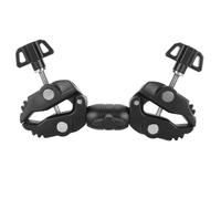 Morsetto for montaggio su doppia fotocamera in lega di alluminio, rotazione di 360 gradi, asta for moto da bici, adattatore a doppia testa, 3 action camera con stabile/2722