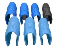 Morsetto for pellicola da serra, clip for pellicola in plastica, connettore for telaio for fiori, chiusura a scheletro, fermaglio for tubi, accessori for giardinaggio(19cm-dark blue,10pcs)