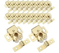 Morsetto for porta dell'armadio con fibbia di bloccaggio a doppia molla a rullo con viti 20 pezzi(Golden)