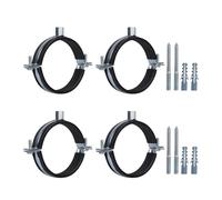 Morsetto for staffa for tubo regolabile da 4 pezzi con cuscino in gomma, clip for gancio for supporto for tubo ad anello diviso for montaggio a soffitto da parete da 15-166 mm(4pcs 60-64mm)