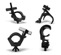 Morsetto for traliccio 9 pezzi Ganci in lega di alluminio resistenti e durevoli con corda sicurezza for illuminazione par LED a testa mobile fascio spot