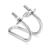 Morsetto for tubi a croce con doppio bullone a U in acciaio inossidabile 304 M6 M8 Clip di fissaggio for condotti a forma di U for il fissaggio di due tubi, tubazioni, cavi(M8*20 * 50)