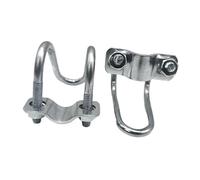 Morsetto for tubo trasversale con bullone a U in acciaio inossidabile | Colore: Nessuno, Dimensioni: Multiple, Utilizzo: Collegamento for impalcature e strutture strutturali 5 pezzi(32x75mm)