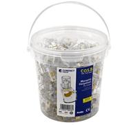 MORSETTO FORO 2,5MM A VITE CON CAPPUCCIO TRASPARENTE SECCHIELLO 300 PEZZI CONTMORS-CNTC05.B CONTACT