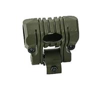 Morsetto Girevole per Torcia Elettrica per Elmetto - Supporto Regolabile a 360° per Slot Laterale per Elmetto Compatibile con Guida, Supporto per Torcia Elettrica Alluminio Leggero(Green)