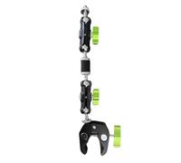 Morsetto in Alluminio Con Doppia Testa Sfera 1/4 Pollice Filettatura Supporto Video Per Action Camera Monitor LED Accessori Luce Alluminio Fotografia