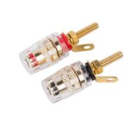 Morsetto in cristallo di ottone da 10 pezzi for connettore terminali con spina a banana da 4 mm for amplificatore for altoparlanti audio(Red Short 10PCS)