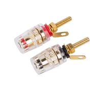 Morsetto in cristallo di ottone da 10 pezzi for connettore terminali con spina a banana da 4 mm for amplificatore for altoparlanti audio(Black Short 10PCS)