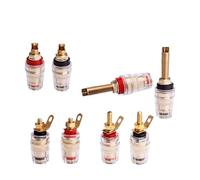 Morsetto in cristallo di ottone da 4 pezzi for connettore for terminali con spina a banana da 4 mm for amplificatore for altoparlanti audio(Big-Long)