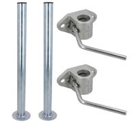 Morsetto in ghisa resistente 34 mm + maniglia con supporto elica rimorchio lu...