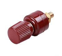 Morsetto in ottone M8 da 200 A, terminale ad alta corrente per saldatrici, generatori di ricarica, pannelli solari, camper e camion, connettore di alimentazione rosso e nero (rosso)