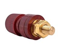 Morsetto in ottone M8, terminale ad alta corrente da 200 A per saldatrici, generatori di ricarica, pannelli solari e camper, terminale a vite isolato tipo 555 (rosso/nero)