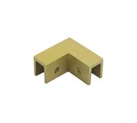 Morsetto in ottone nero opaco per pannelli fissi della porta della doccia, specifico per vetro da 812 mm con angolo di 90 gradi (oro)