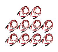 Morsetto in rame a coccodrillo for cavo di prova alimentazione flessibile con ponticello a doppia estremità 10/1x(10 Sets)