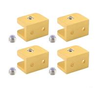 Morsetto in vetro color oro rame per ripiani in vetro spesso, senza trapano, supporto per installazione clip di fissaggio per bagno, WC, mobili, uso (L)