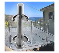 Morsetto in vetro per balaustra, 10-12 mm, sistema di supporto per ringhiere interne ed esterne, recinzioni e paletti, facile installazione, presa sicura, design moderno