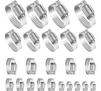 Morsetto metallico regolabile in acciaio inossidabile 304 con fascia a spirale, morsetto for tubo flessibile del carburante for auto, 6-51 mm(24pcs 10-16mm)
