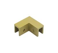 Morsetto moderno in ottone per porta della doccia da 812 mm, forma quadrata, angolo di 90 gradi per stabilità (oro)