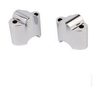 Morsetto montante Moto 2 "Aumento di Alluminio di CNC 1" Manubrio Riser 50mm Blocco di Estensione del Montaggio Del Manubrio Per Harley Sportster XL1200(Argento)