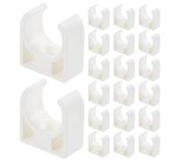 Morsetto Motore Elettrico 20 Pezzi in Plastica Bianca | Fissaggio Vite, Diametro Interno 2,3cm, Design a U, per Robotica e Laboratori Stem