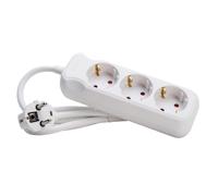 Morsetto Multiplo 3-Porte Bianco 1,4 M Con Prese A 45° 16 A