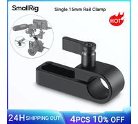 Morsetto per asta di montaggio con morsetto per binario singolo da 15mm SmallRig con foro lungo su piastra/gabbia/maniglia per prolunga per asta per universale 15mm Rod1549