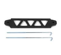 Morsetto per batteria, 4 pezzi, supporto per batteria in alluminio, staffa di fissaggio per modifica auto, per tenere ferma batteria regolabile (nero)